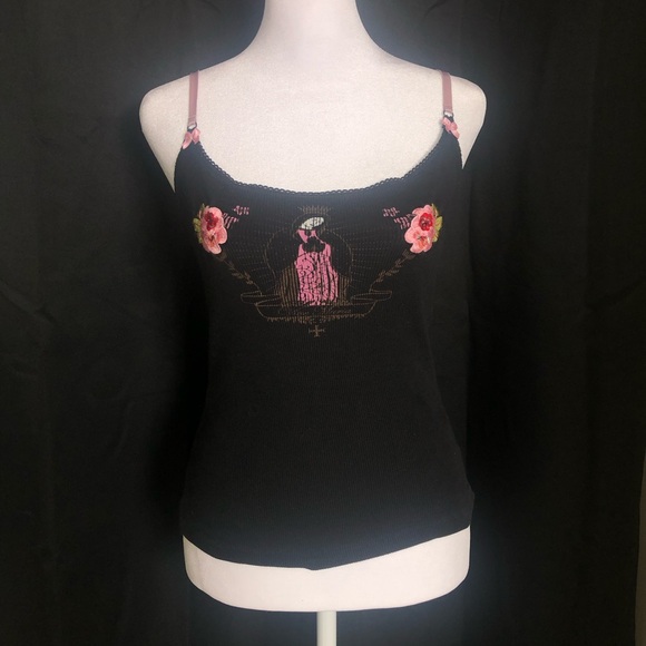 Vive Maria Embroidered Black and Pink Women's Top - Picture 7 of 7